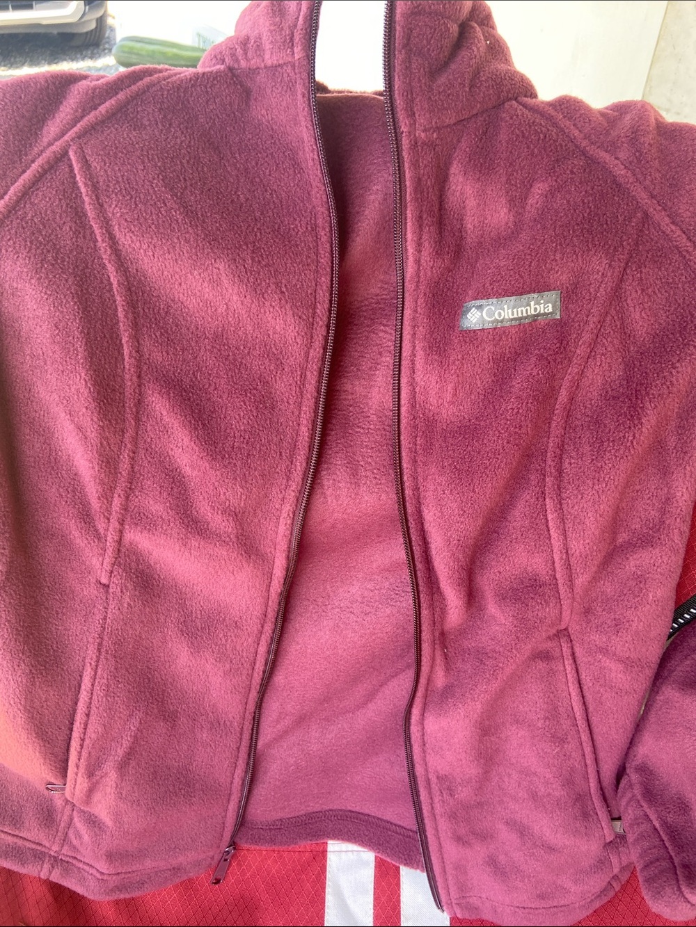 Columbia Women's Burgundy Fleece Teddy Jacket